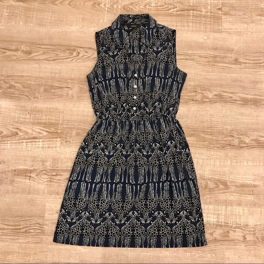 Alfani Sleeveless Giraffe Shirtdress, Size 6